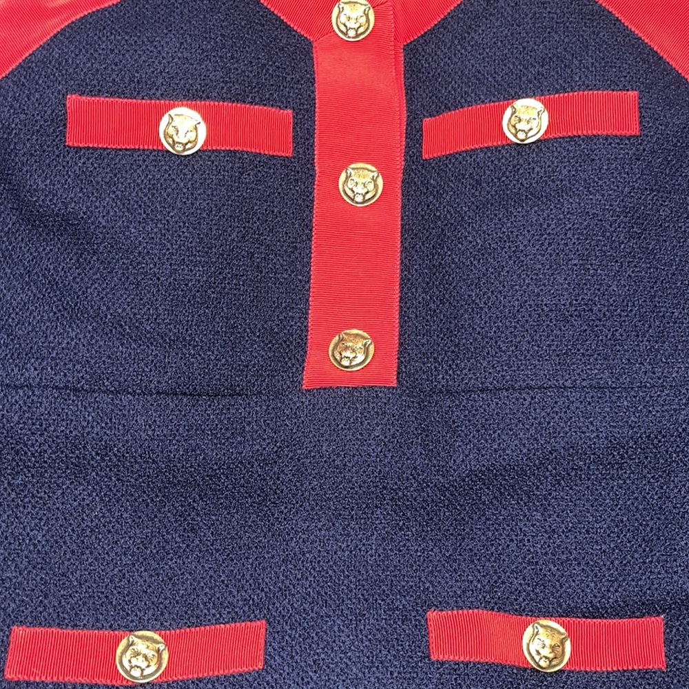 Gucci: Tiger Buttons Wool Dress (RARE) - Picture 7 of 16
